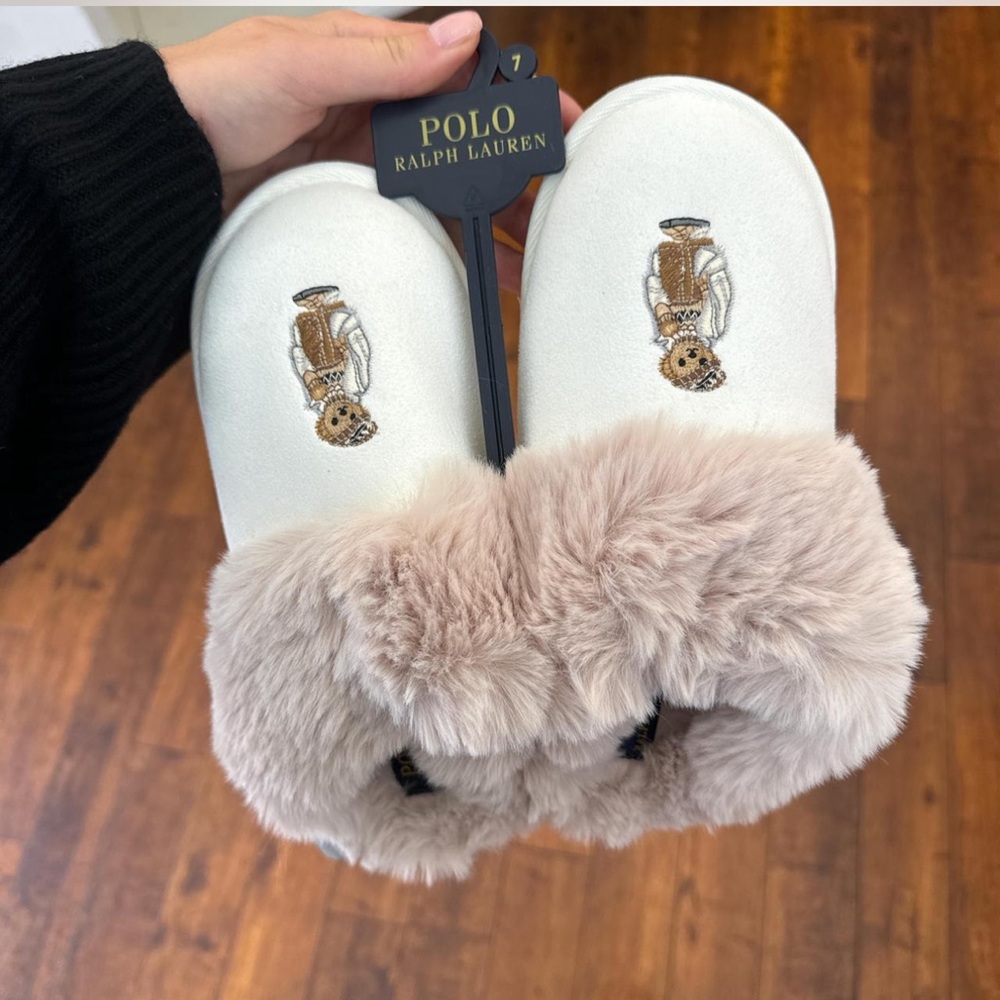 polo ralph lauren bear slippers